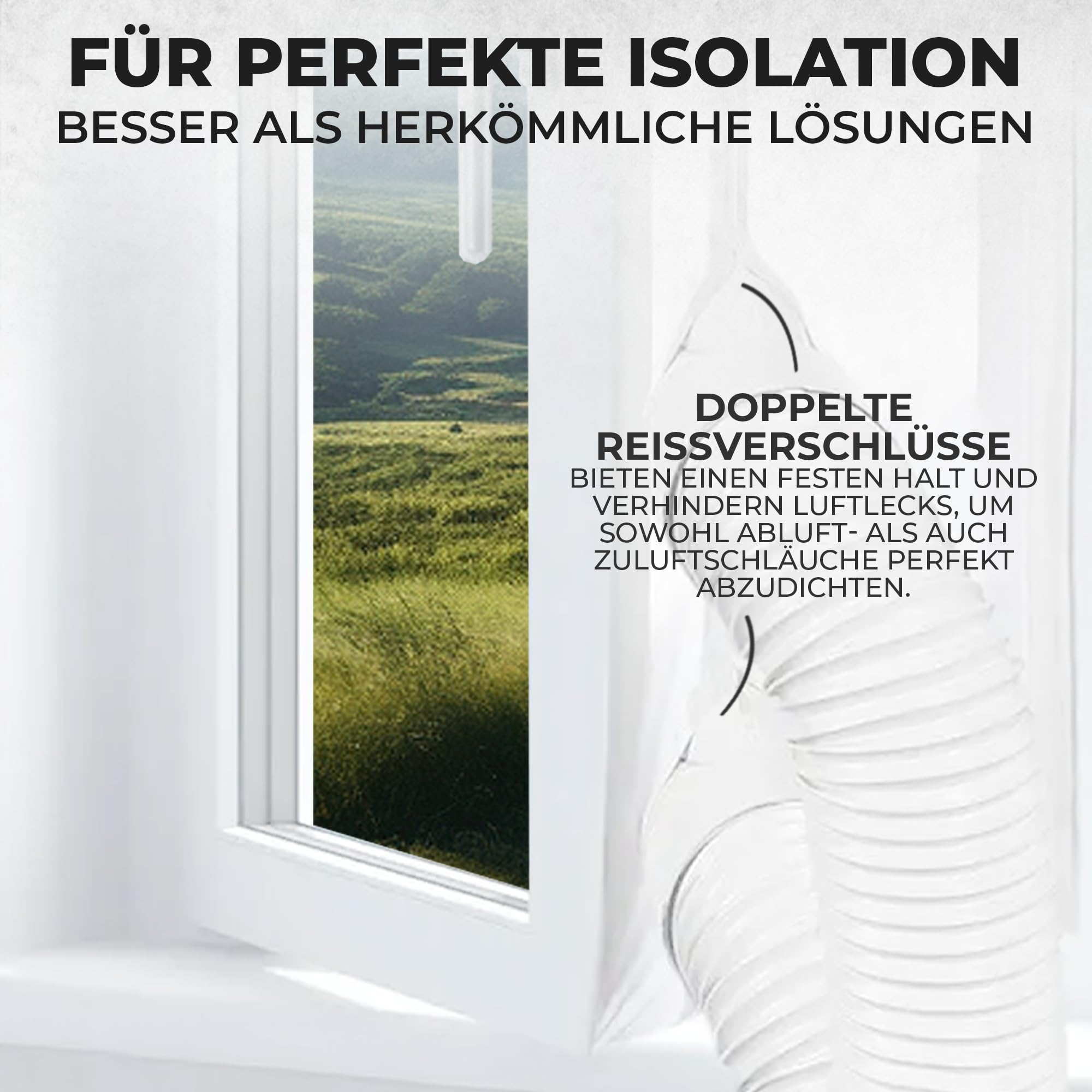 Sellador de ventanas para aire acondicionado, aislamiento eficaz para ventanas, fácil de instalar, ahorro de energía y ajuste perfecto para aire acondicionado móvil, reduce el calor y el frío