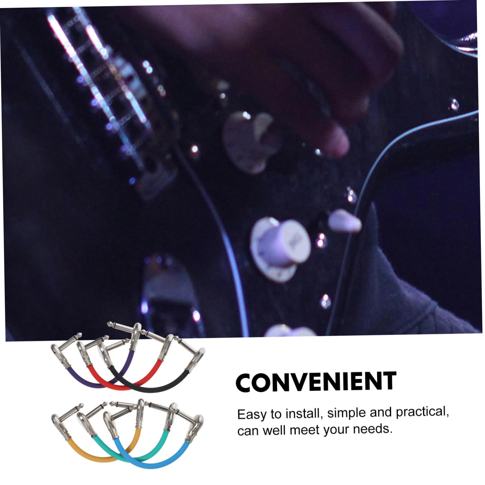 6piezas Cable Guitarra Cables De Para Guitarra y Pedales Transmisión De Sonido Estable