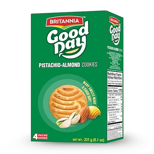 Miniatura 8 de Britannia Galletas de anacardo Good Day, 231 g (8.1 oz) - Galletas crujientes de anacardo, aperitivo perfecto para el té y en cualquier momento