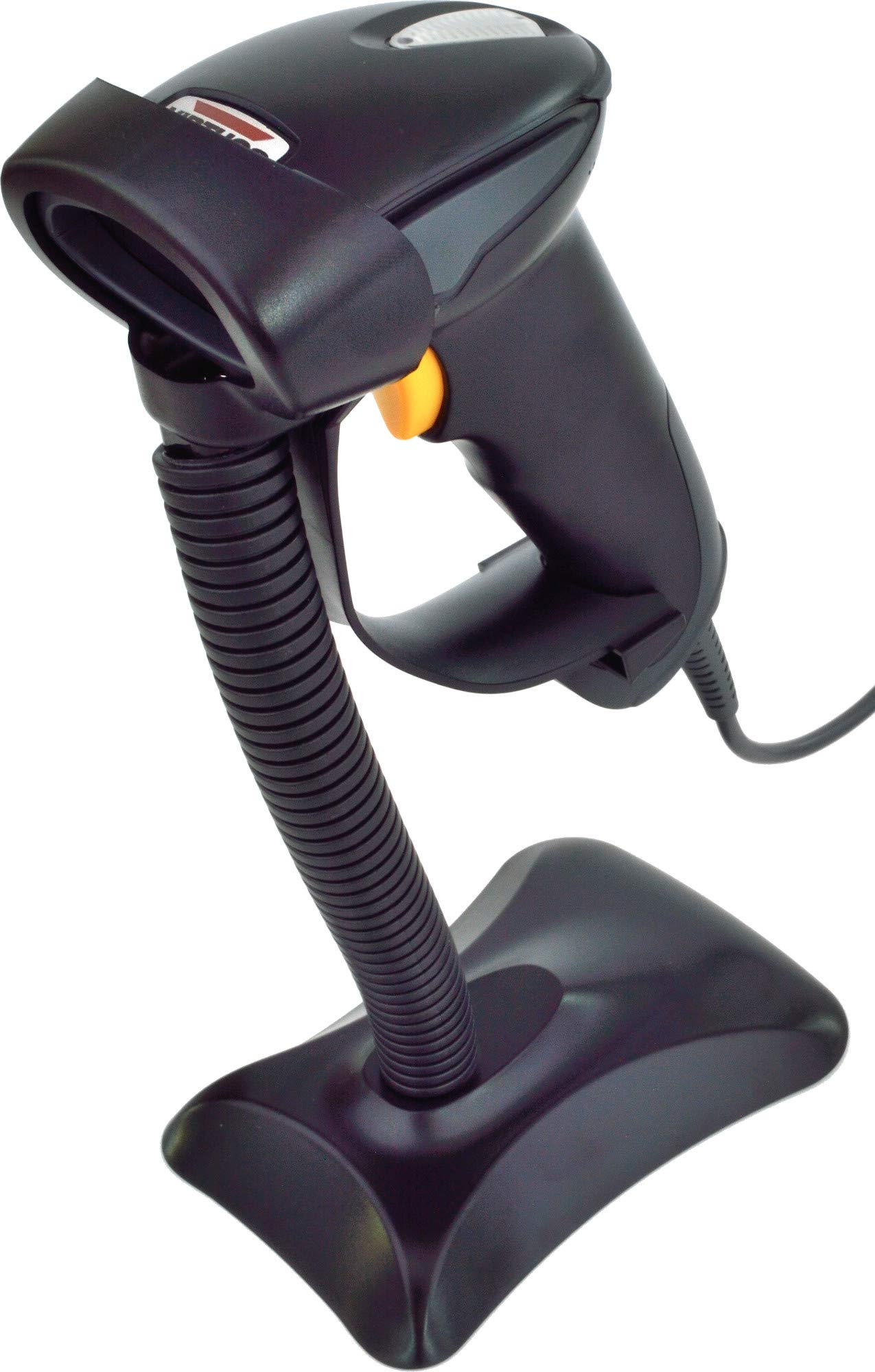 Lettore di codici a barre CCD, lettore di codici a barre, lettore manuale Virtuos HT-310A, a lunga durata, USB (tastiera/emulazione RS-232), con supporto, nero