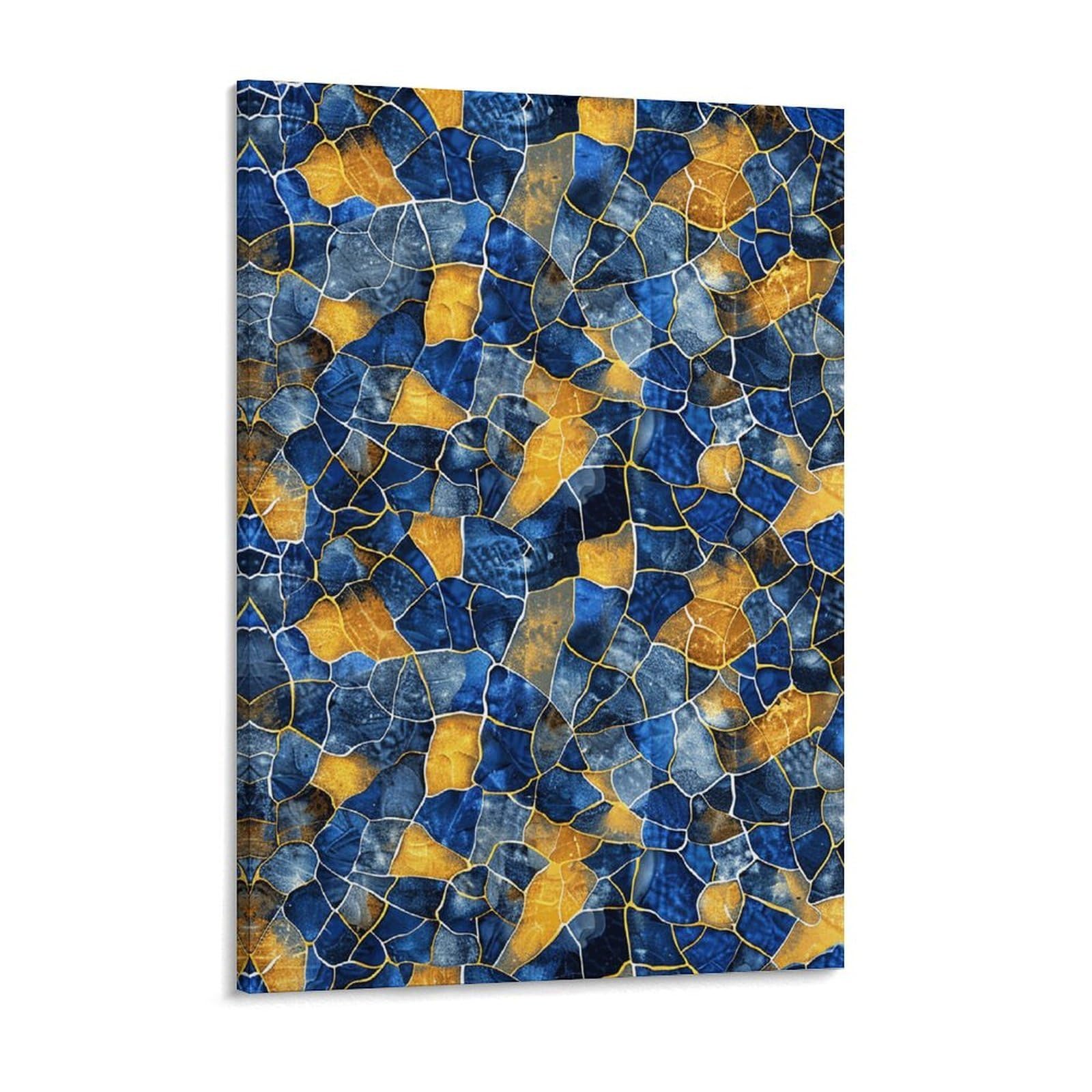 Yellow And Gray Shades Canvas Wall Art for Bedroom 18x24inch Canvas Prints Artwork for Walls Modern Picture Artwork Painting for Living Room Aesthetic Wall Paintings for Bathroom Kitchen Offi