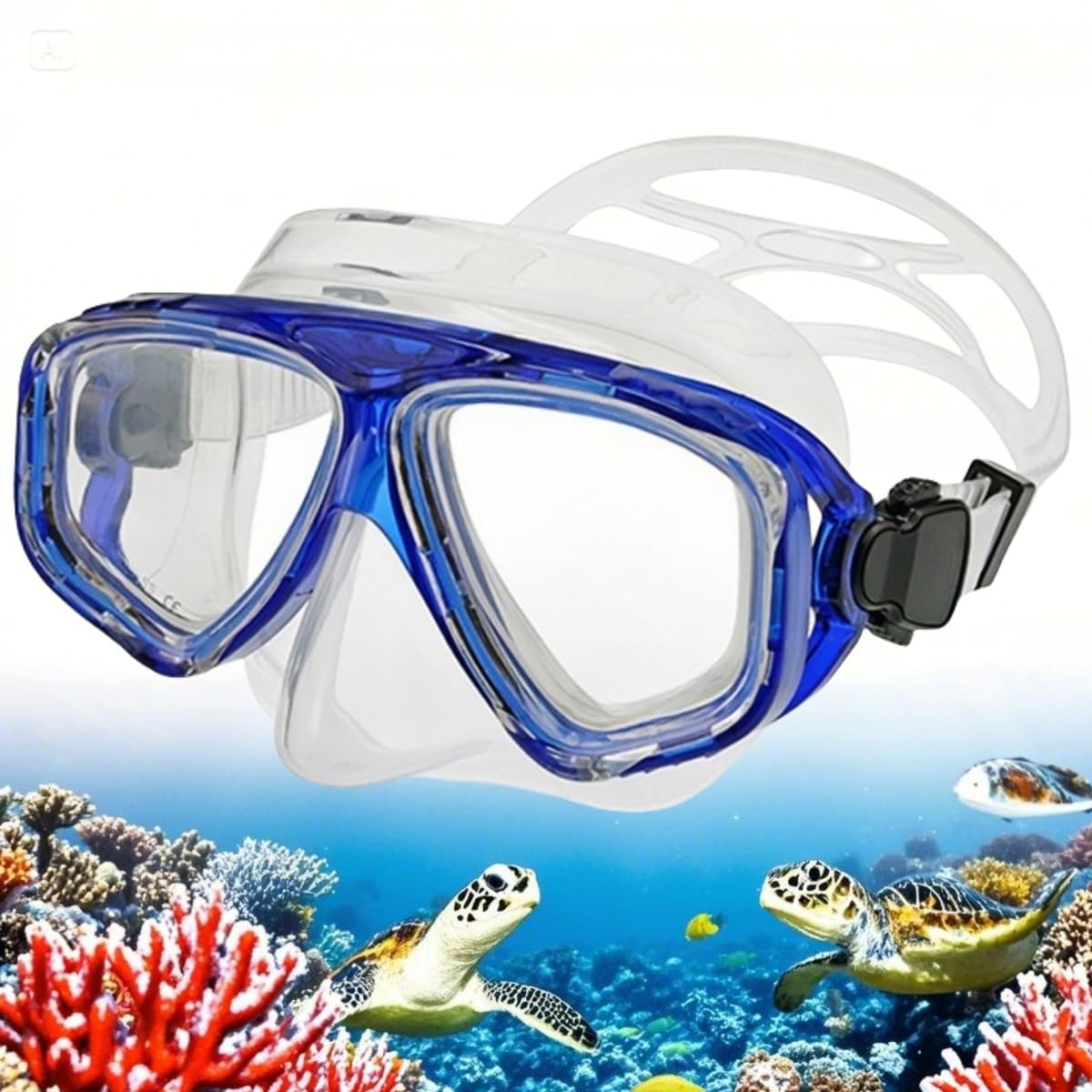 YEESAM Maschera subacquea miope con diottrie per portatori di occhiali, visione ampia, lenti in resina, occhiali da snorkeling, occhiali da nuoto per adulti e bambini miopia