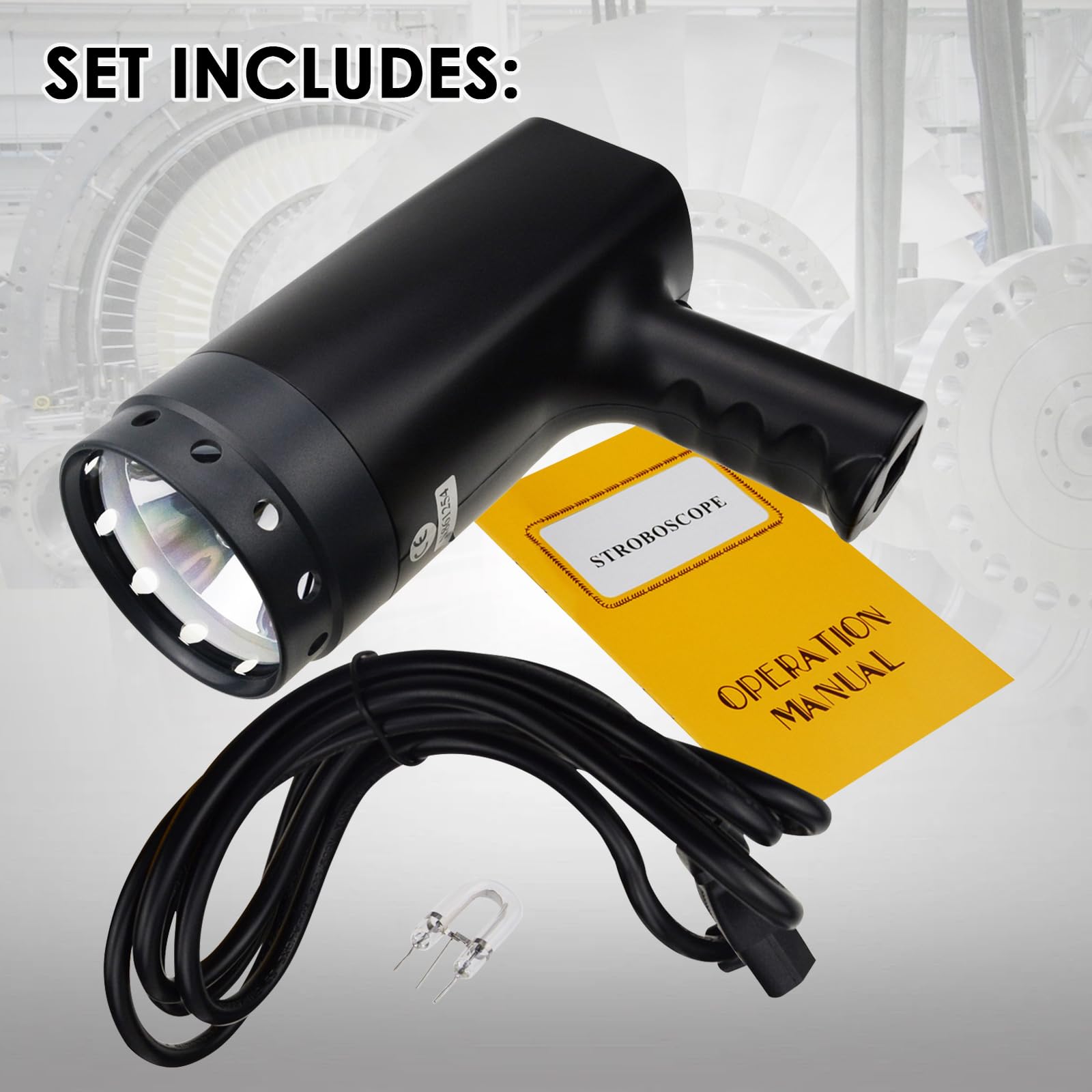 Landtek Instrumentos estroboscopio luz Digital con comprobador de 50 A 12000 FPM