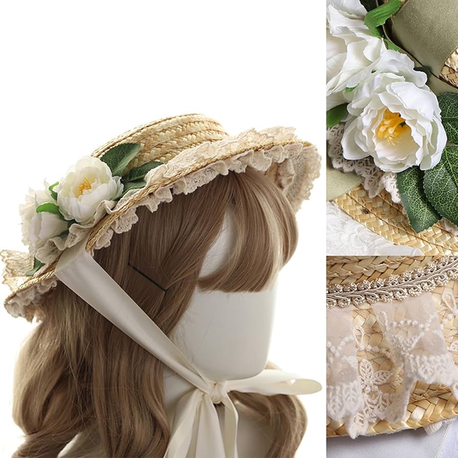Amazon.co.jp: レディース 麦わら帽子 ロリータ Lolita ボー
