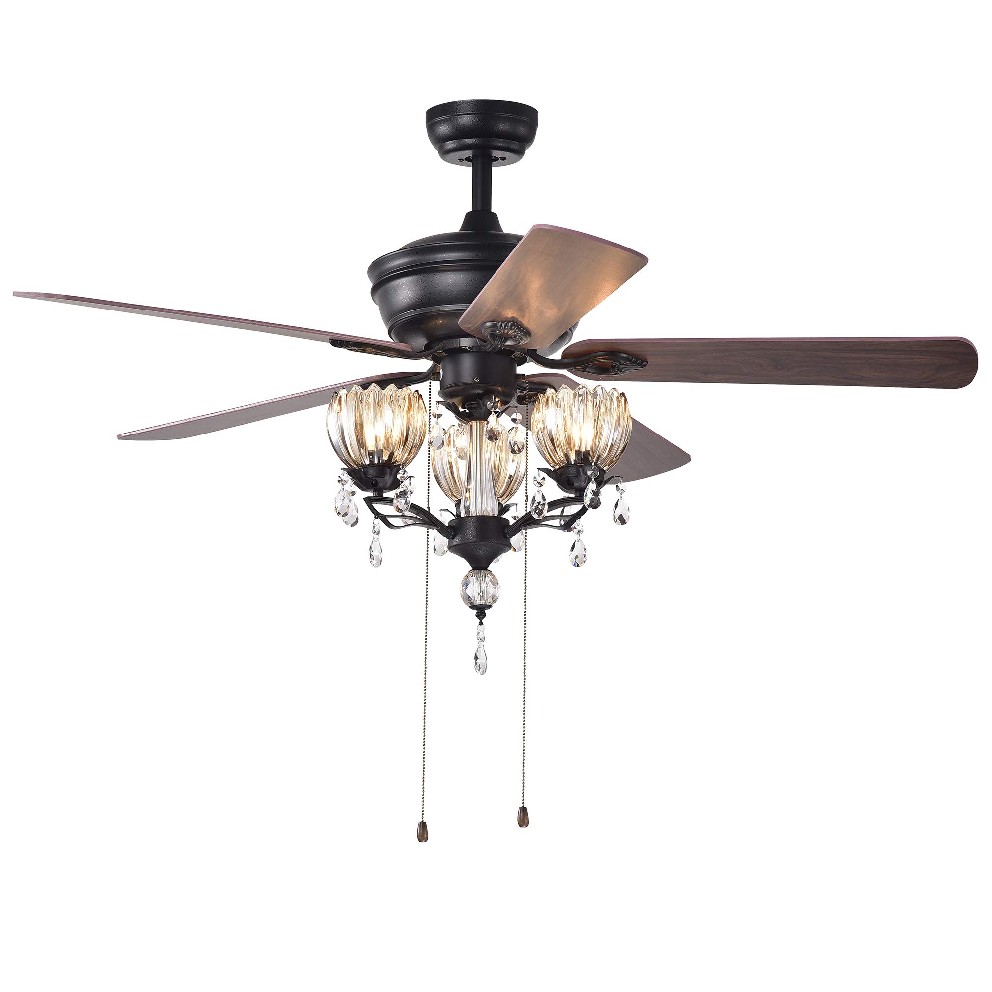 Warehouse of Tiffany Garlow Matte Black Lighted Ceiling Fan with ...
