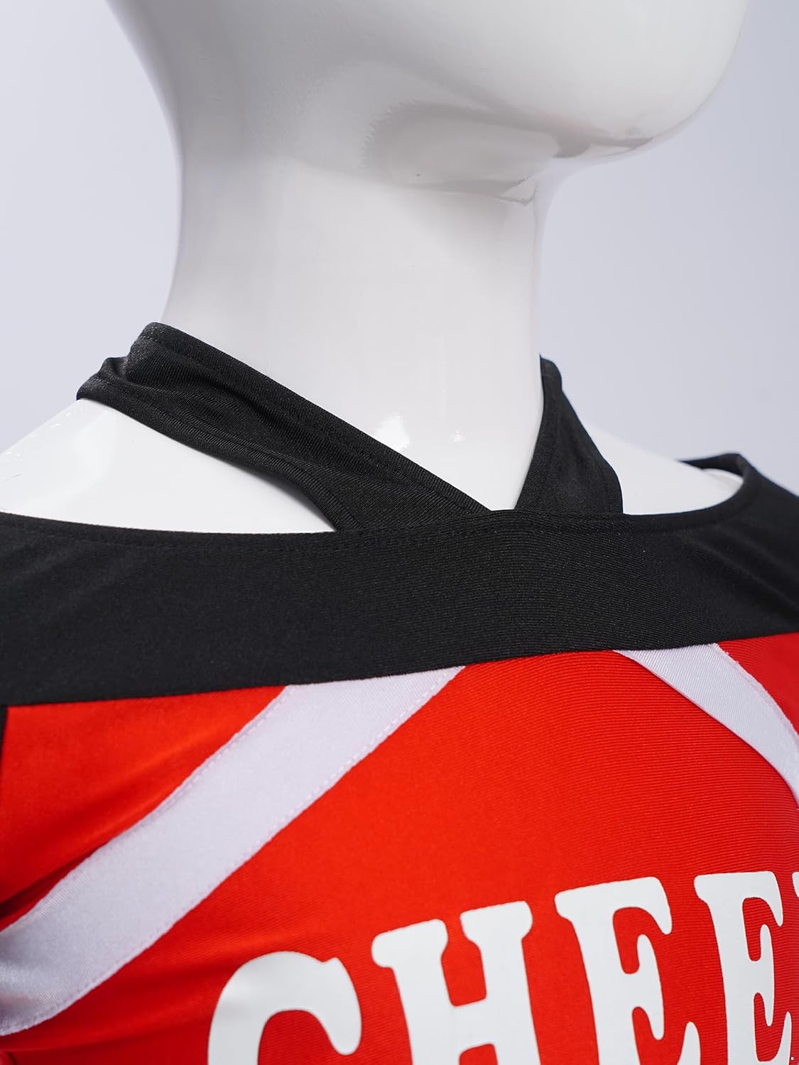 Kids Girls Cheerleading Shirt Long Sleeve Cheer Leader Uniform Crop Top for Sports Dance