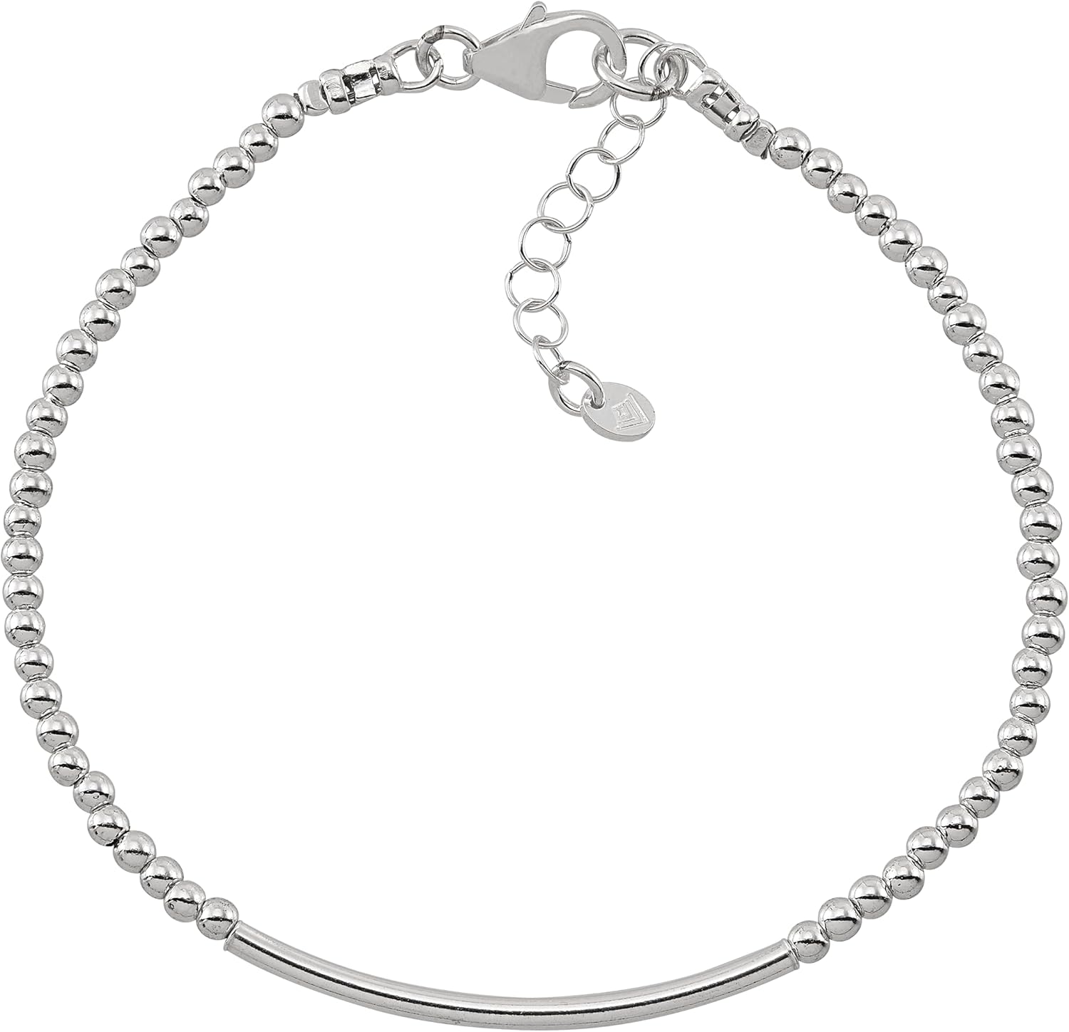 Silpada 'Delicate Intent' Sterling Silver Hematite Chain Bracelet, 7.5" + 1"