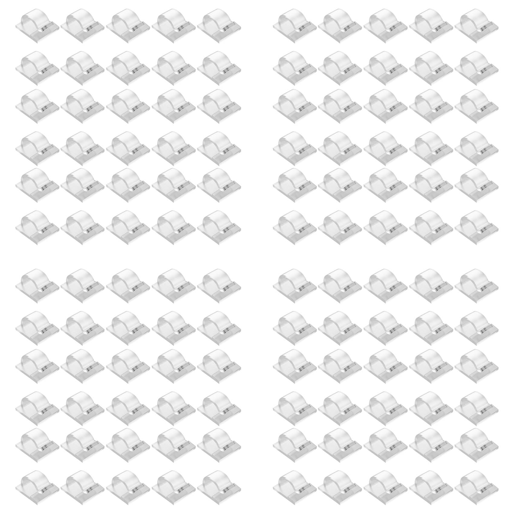 Vjsujehgy Hooks for Outdoor String Lights Clips 120 Pack Clips Clear Light Hook with 120 Waterproof Adhesive Backing