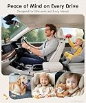 Babyvue Baby Car Camera for 2 Kids - 7.2" Large HD Display Dual Channel Baby Monitor, Clear 1080P IR Night Vision Car Seat Camera, Easy Install & Secure Rear-Facing View