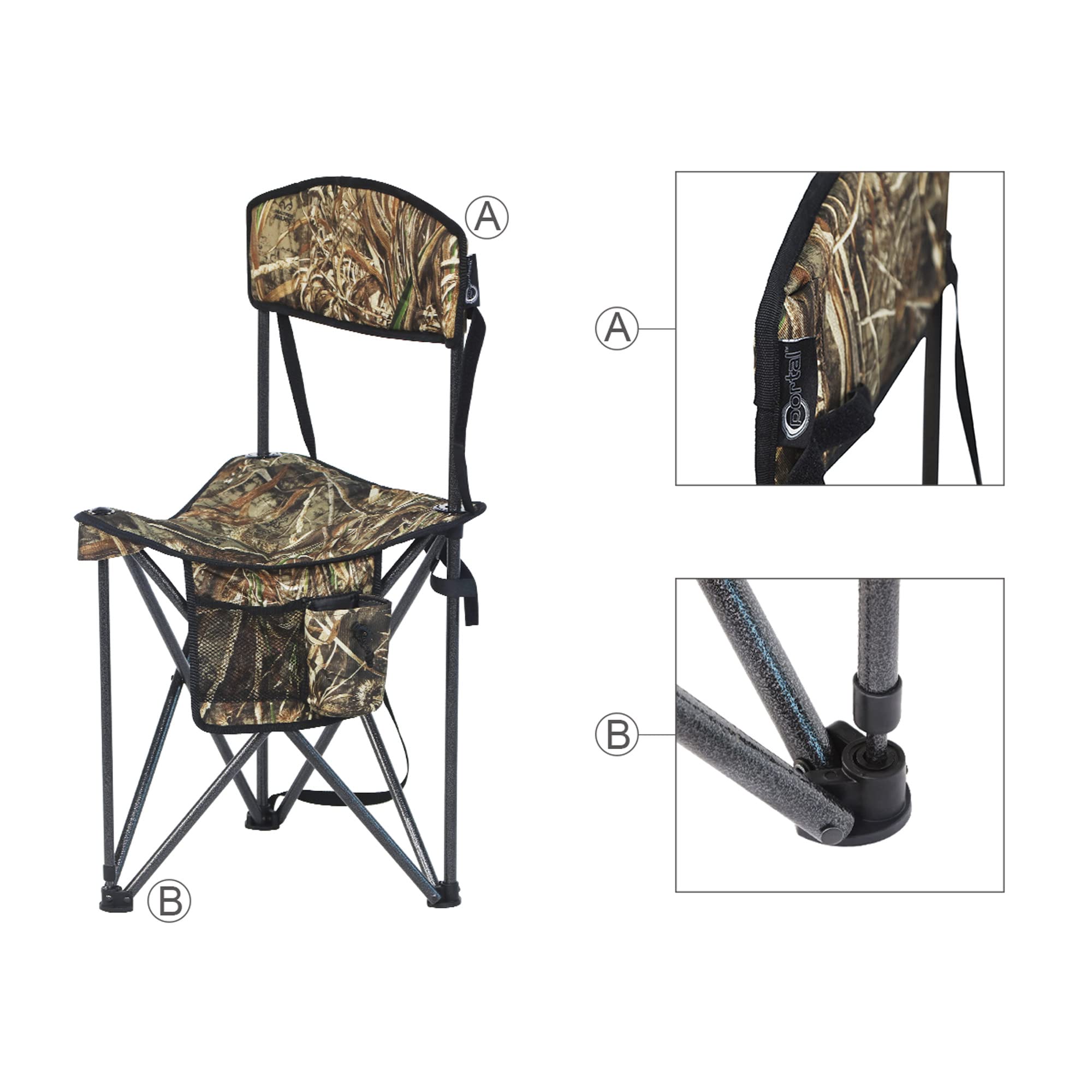 Portal Silla de camping con respaldo plegable Silla plegable y abatible compacta Silla pequeña para adultos Silla emergente Silla de viaje Silla grande y ligera para senderismo, viajes con mochila