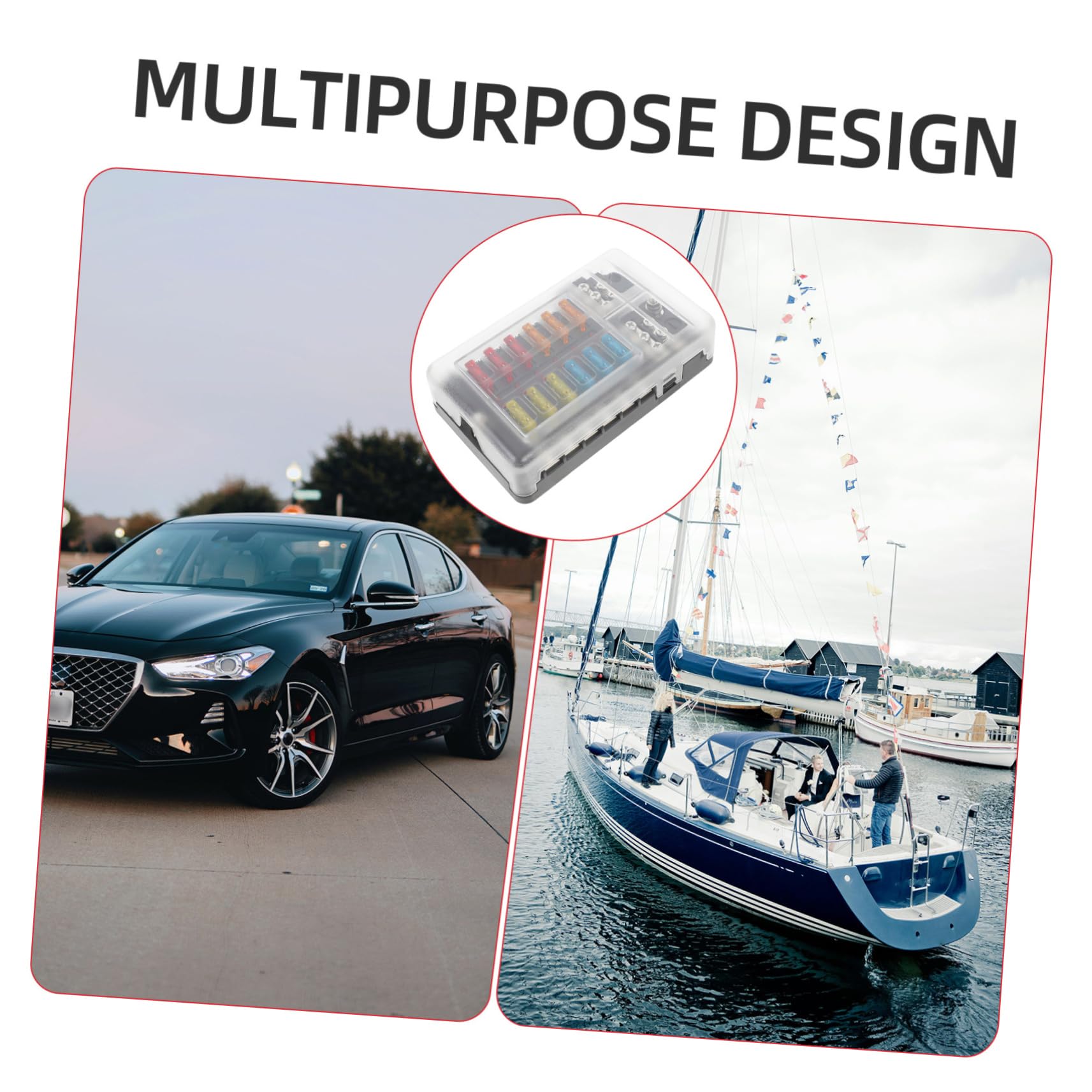 MAGICLULU 100a Sicherungskasten Kfz-ersatz Sicherungsblockhalter für Auto Wohnmobil Yacht Motorrad und Andere Fahrzeuge mit Sicherungsblöcken