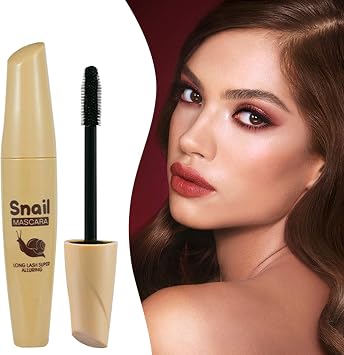 Mascara Waterproof Mascara 4d Silk Fiber Large Eye Mascara Thick Long Lasting Black And Thick Eyelashes No Makeup Beautiful Rolling Nourishing Mascara Glitter Mascara for Eyelashes (Black, One Size)