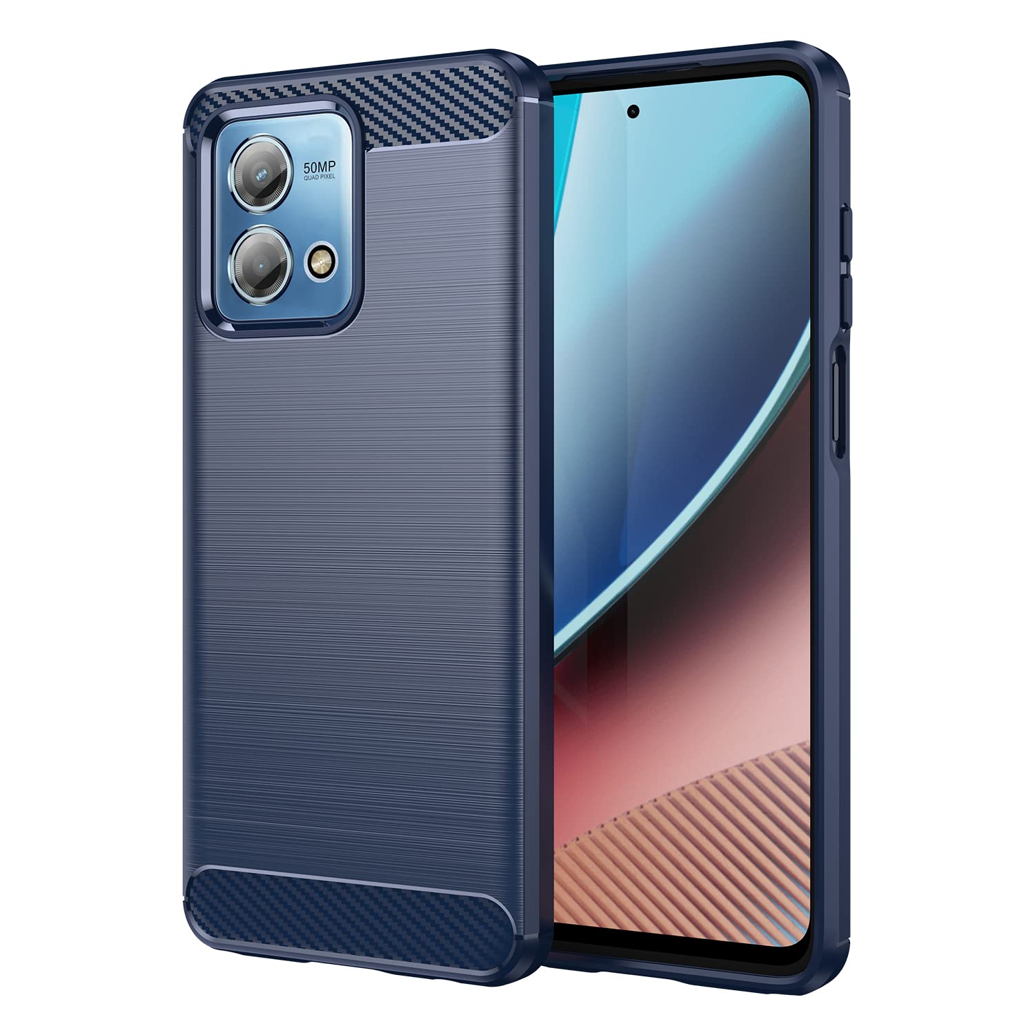 for Motorola Moto G Stylus 2023 4G Phone case Shockproof Scratch Resistant Carbon Fiber Jacket Soft TPU for