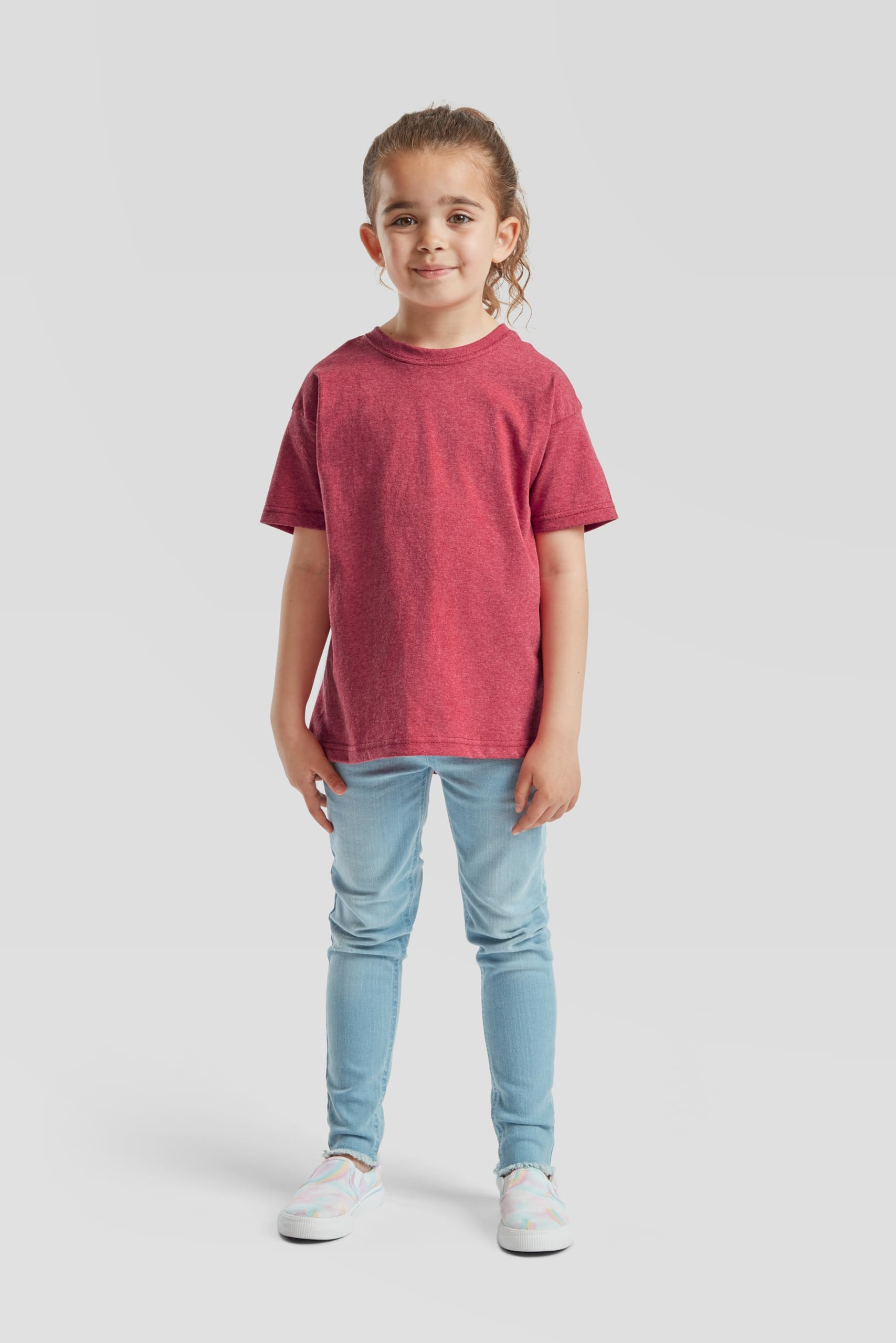 Fruit of the Loom 10er Pack Kids Valueweight T | Kinder T-Shirt aus 100% Baumwolle, robust, Rundhals für Schule & Freizeit + gratis MyShirt Stoffbeutel