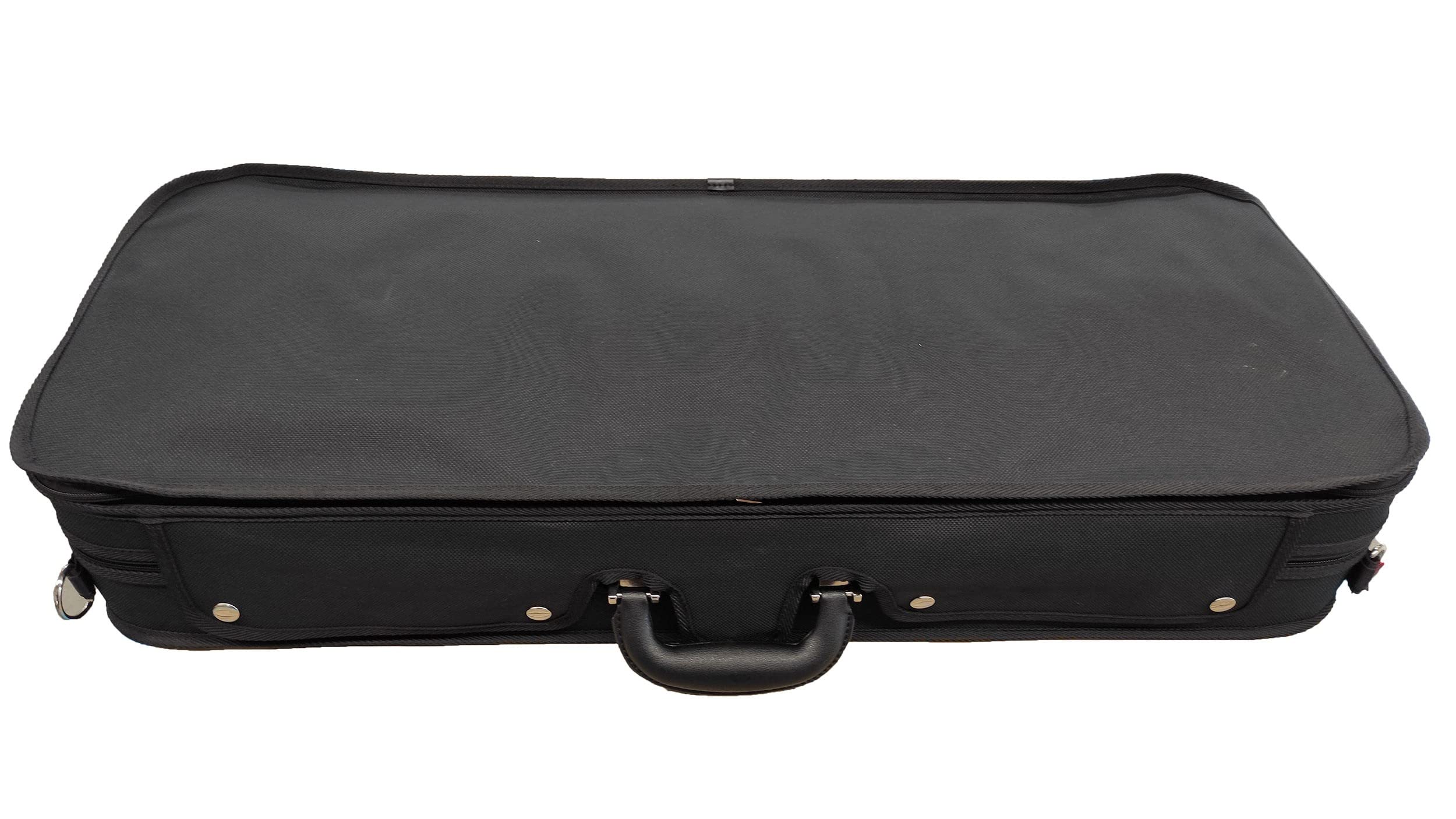 Mezzo-Forte Étui Double pour Violon et Alto 4/4 (jusqu'à 43 cm) - Noir/Bleu Foncé - Cordura
