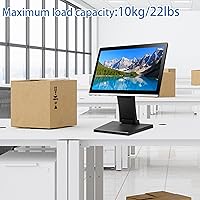 Vista 6 de Adjustable Metal Folding Monitor Bracket for Touch Screen Desk Mount with VESA Hole 75x75mm&100x100mm All in Single PC Stand (Black)