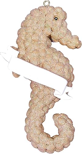 Miniatura 2 de Adorno personalizado de caballito de mar 2024 Decoración de caballito de mar adornos costeros para árbol de Navidad, hermosos adornos de Navidad,