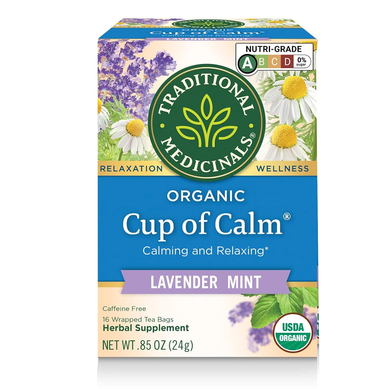 Amazon.com: Traditional Medicinals Organic Cup of Calm Lavender Mint ...