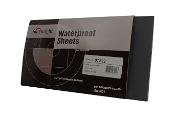 Sunmight 07222 5.5" x 9" 1500 Grit Waterproof Sanding Sheet 50 Pieces