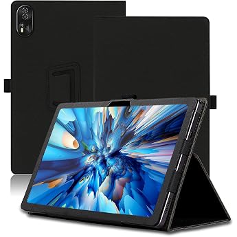 Case for Blackview Mega 8 13 inch Blackview Mega 8 Tablet Protective Case Folding Stand Protective Case with Pen Holder and Wrist Strap Comprehensive Protection Black