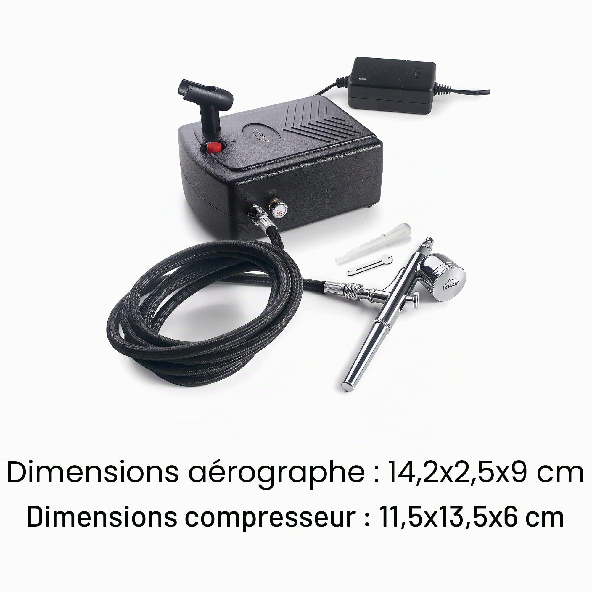 Lacor 69450 - Aérographe avec compresseur pour un repoing artistique...