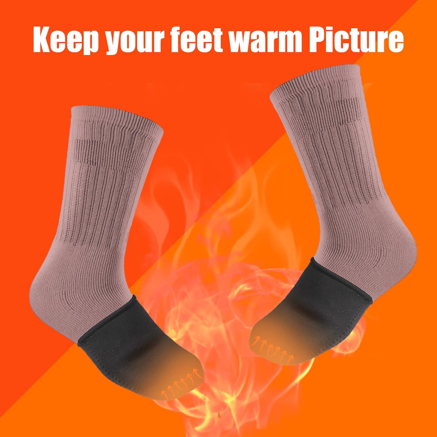 Detailed view of the toe warmer material