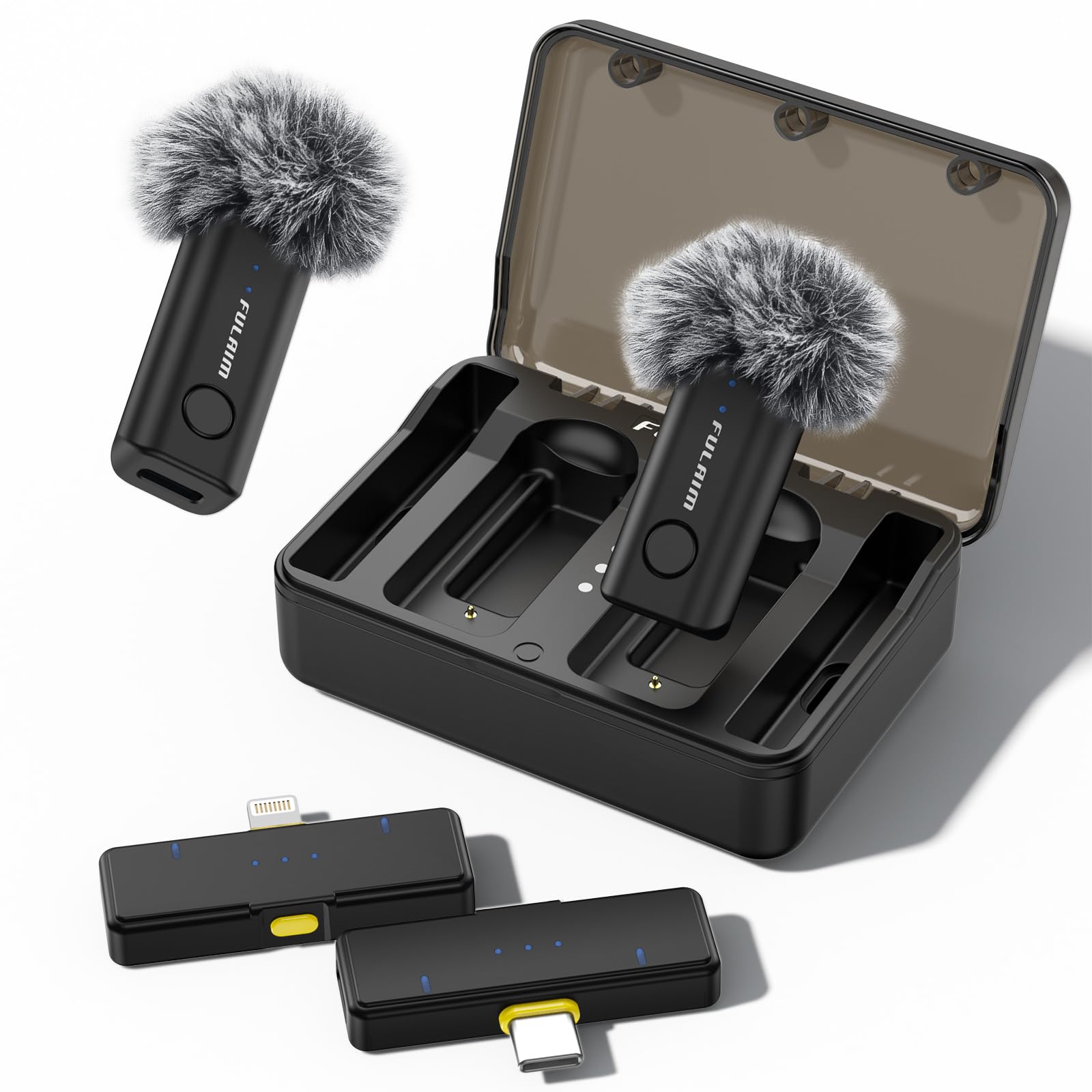 FULAIM Microfono Lavalier Wireless - Microfono Bavero Per Video YouTube E Smartphone - Foto 11