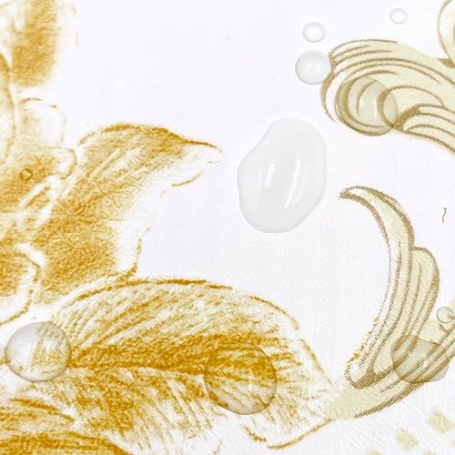 Miniatura 11 de Yifely Revestimiento autoadhesivo de damasco dorado para cajones, organizador de armarios, papel de forro fácil de quitar, 17.8 pulgadas por 9.8 pies