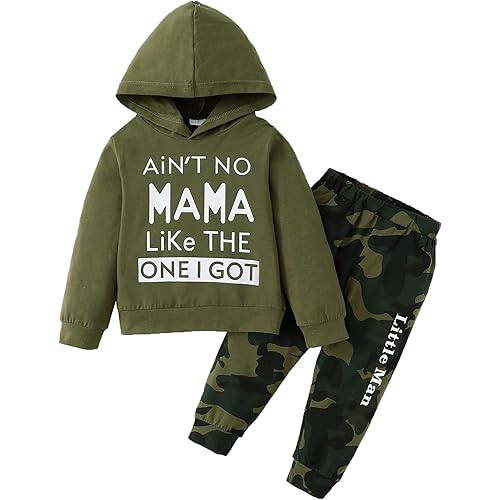 DISAUR Toddler Boy Clothes Baby Outfits, Little Boys Summer Letter Printed Short Sleeve with Pants 2PCS Clothing Set