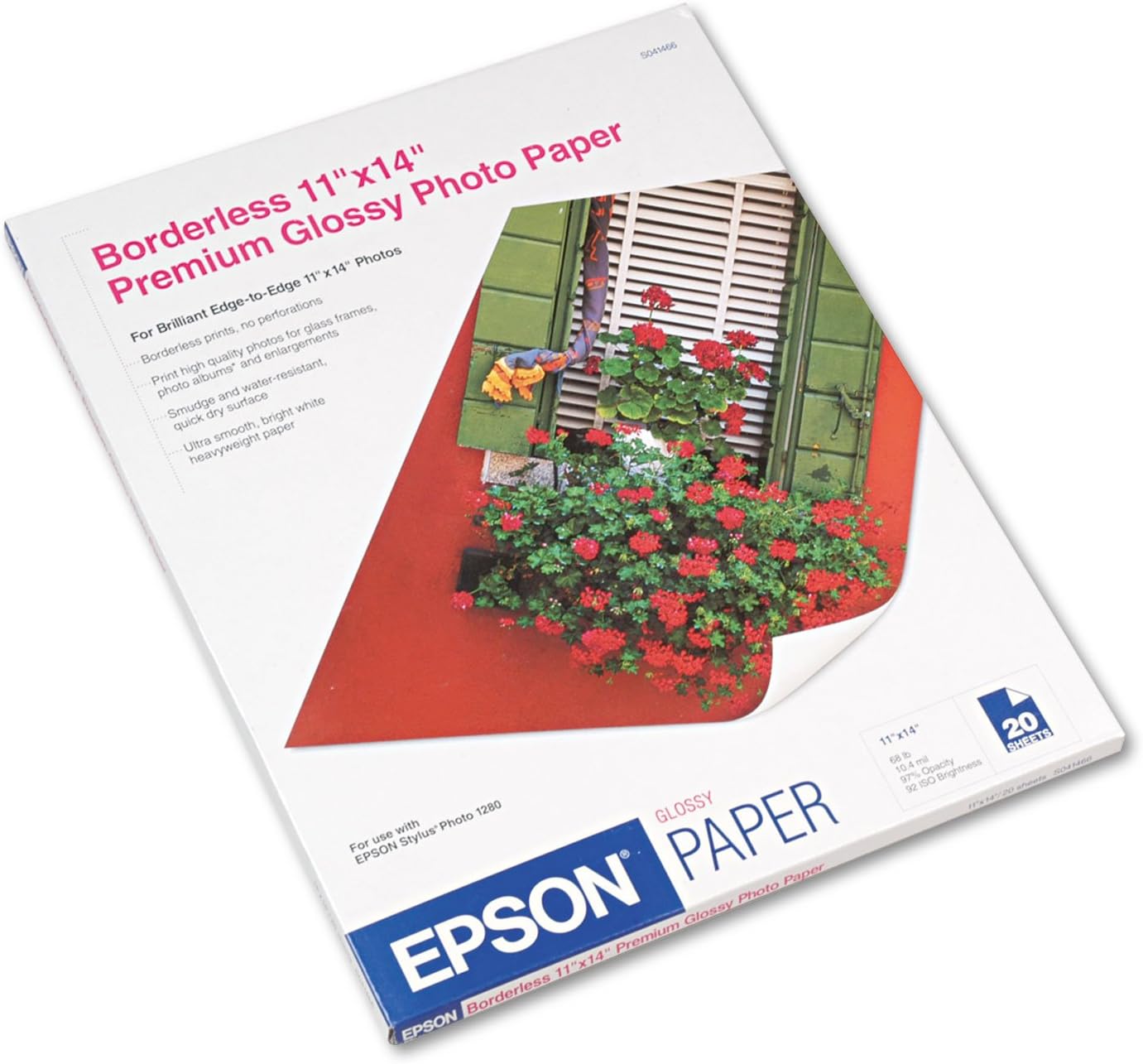Epson Premium Glossy Photo Paper, Borderless, 11IN X 14IN