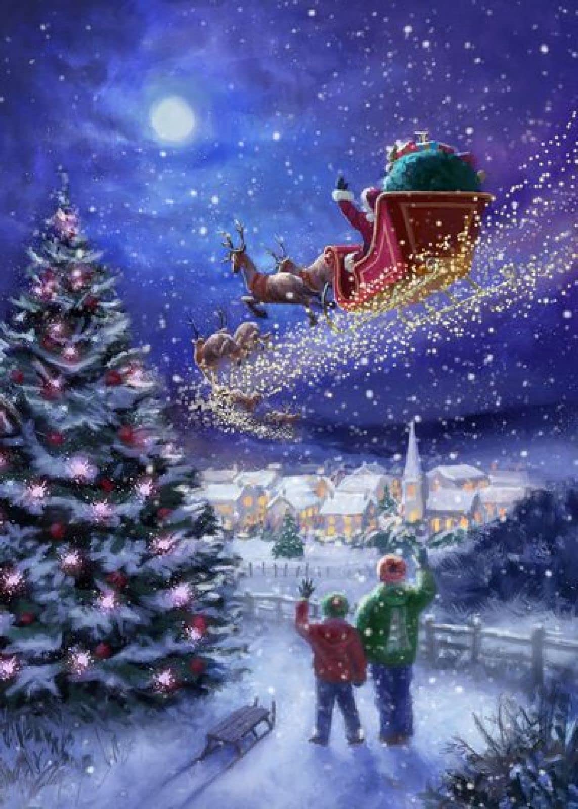 Broderie diamant arbre de Noël 5D pour illuminer votre salon en hiver