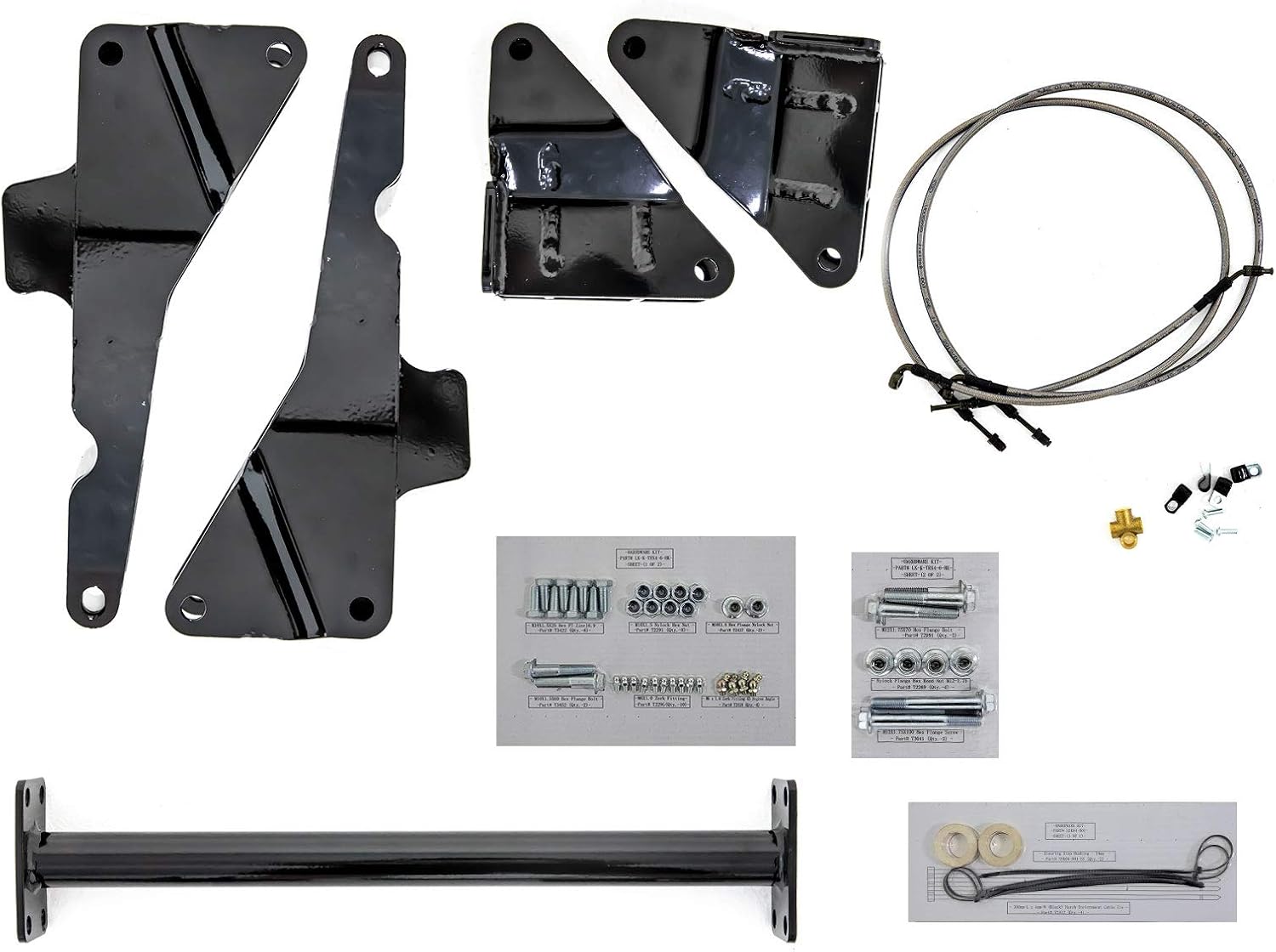 SuperATV 6" Suspension Lift Kit Compatible With Kawasaki Teryx 4: 2012-2015/ Teryx 800: 2014-2015 | Comes with Rhino Axles, Black A Arms & Radius Arms, Tie Rods, and More