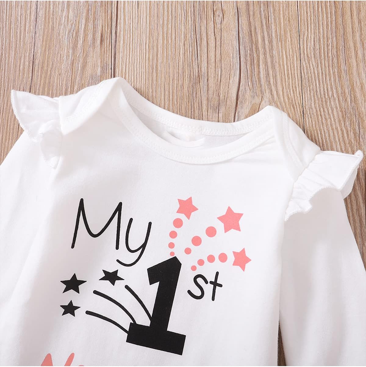 Baby Girl My 1st New Year's Outfit Set Cute First New Year Pant Set - Image 5