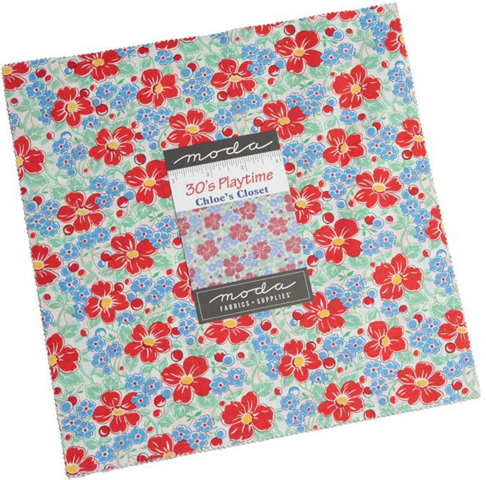 Moda Fabrics Assorted Chloe's Closet 30S Playtime 2022 Layer Cake 42 10-Inch Squares 33630Lc