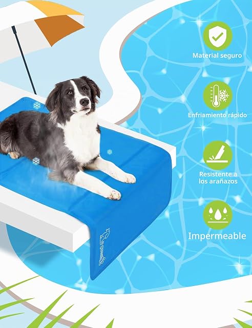 Foto 2 de 8 de Pecute Alfombra Refrescante para Perro Actualización Engrosada 0.4mm 300D Oxford Alfombrilla de Refrigeración…