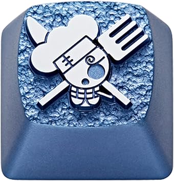 FKZ X ZOMOPLUS Custom Japanese Anime Keycaps,Artisan Metal ESC Key Caps for Cherry MX Switches Mechanical Gaming Keyboard Replacement, PC Gamer Gifts Blue
