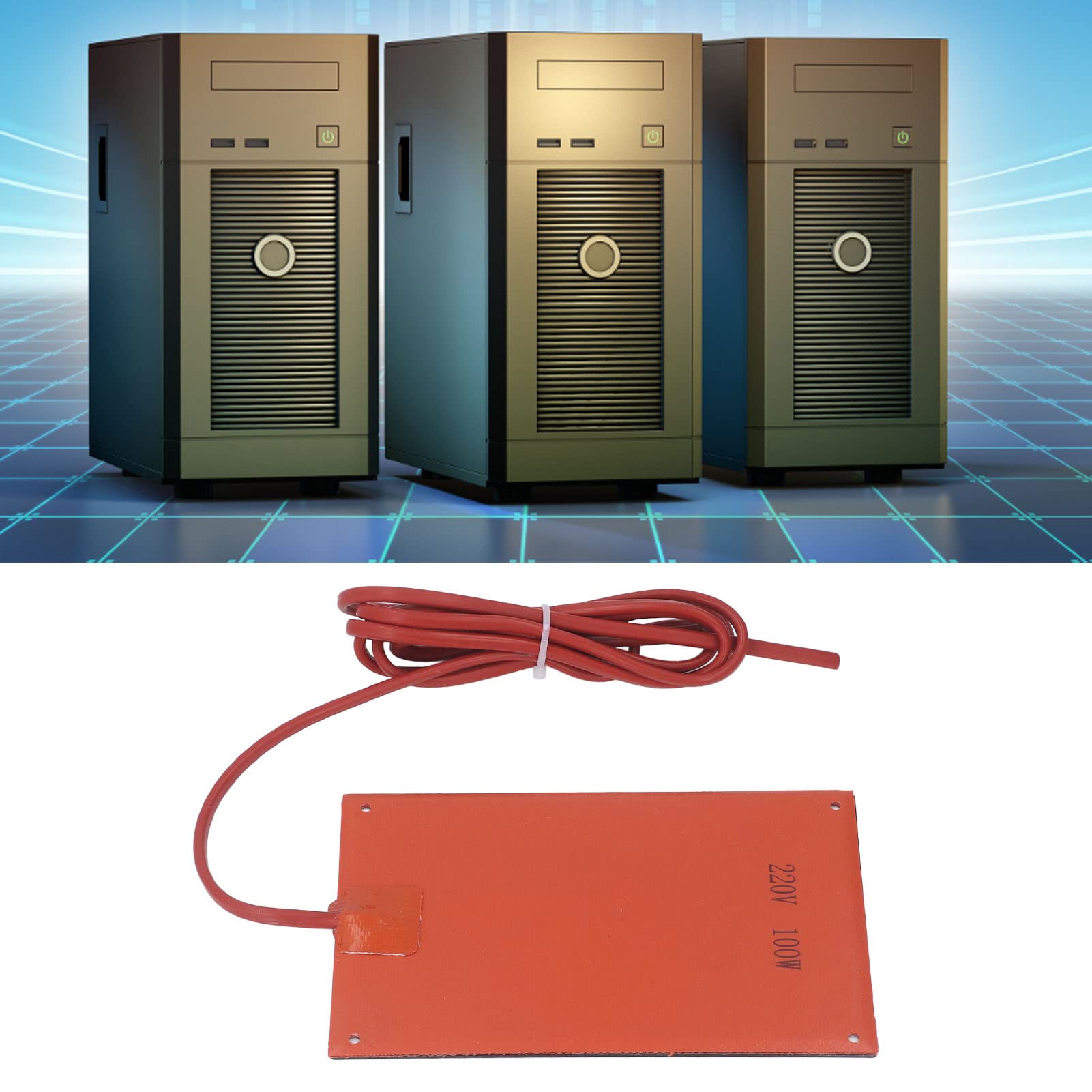 Almohadilla Calefactora de Silicona de 220V y 100W, Almohadilla Calefactora de Aceite, Placa Calefactora de Motor de Repuesto, Goma de Silicona para Clima Frío