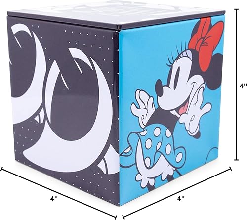Miniatura 7 de Ukonic Disney All Eyes on Minnie Mouse - Caja de almacenamiento de lata de 4 pulgadas, organizador de cubos con tapa, contenedor de cesta,