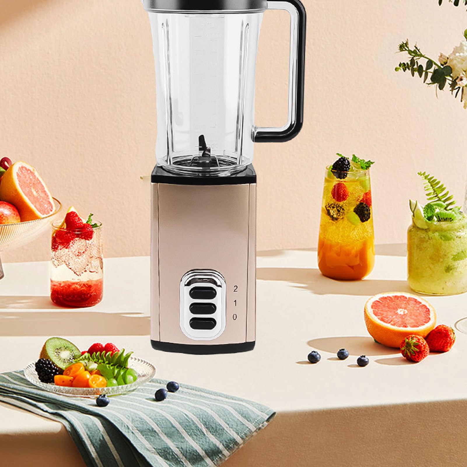Generic Osobisty Kompaktowy Blender Wydajna Sokowirówka o Mocy 300 W do Domowej Kuchni, Wyciskarka do Soków Owocowo-warzywnych o Pojemności 1 L (wtyczka UE)
