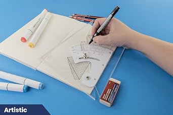 Pacific Arc Adjustable 8 Inch Triangle Plain Edge for Drafting, Architect, Engineer