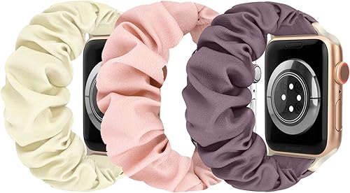 Ecogbd Elastische Scrunchie Ersatzarmband Kompatibel mit Apple Watch Armband 38m