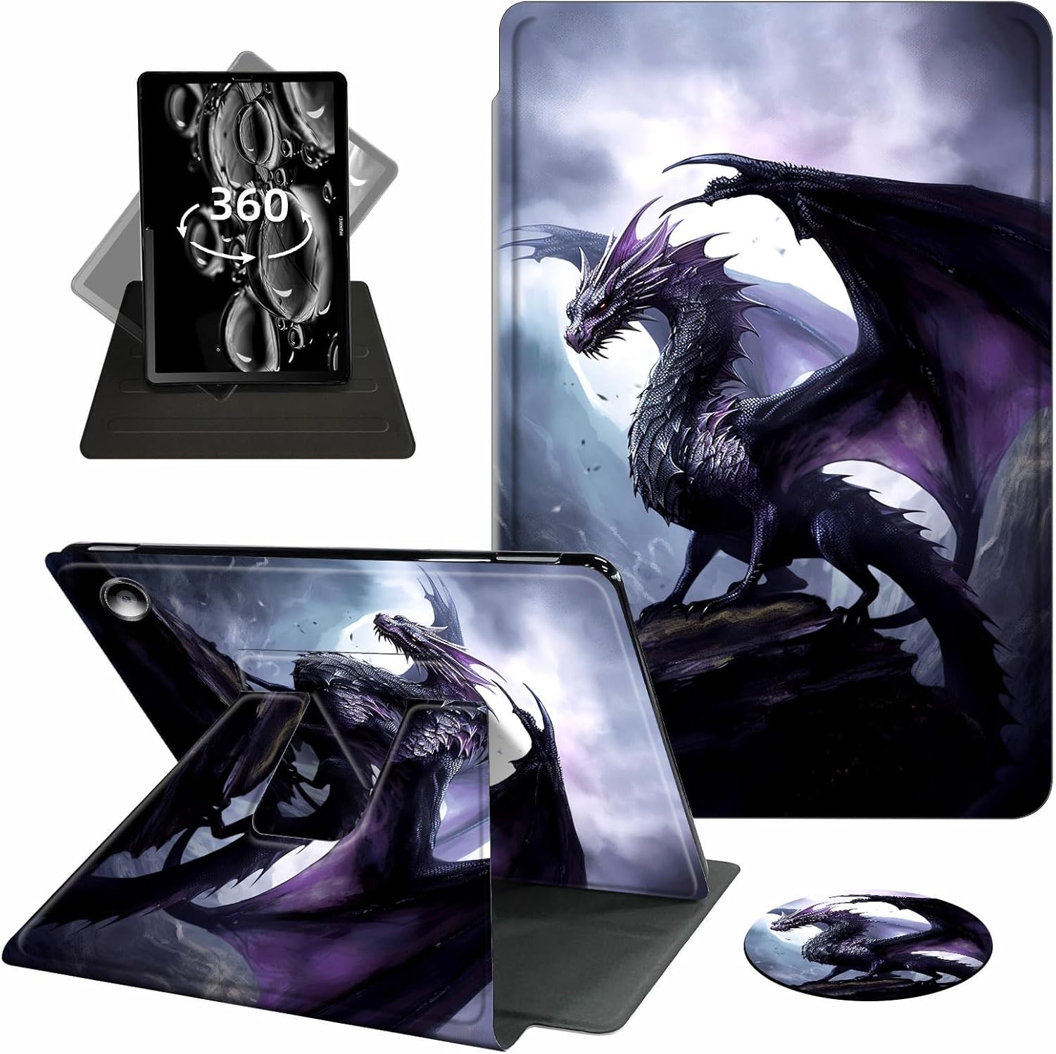 ACWDMKH for Amazon Fire Max 11 Tablet Case,(13th Generation, 2023 Release) 360 Degree Rotating Swivel PU Leather Stand Flip Folio Cover with Auto Wake/Sleep Case for Fire Max 11,Cool Purple Dragon ACWDMKH for Amazon Fire Max 11 Tablet Case,(13th Generation, 2023 Release) 360 Degree Rotating Swivel PU Leather Stand Flip Folio Cover with Auto Wake/Sleep Case for Fire Max 11,Cool Purple Dragon