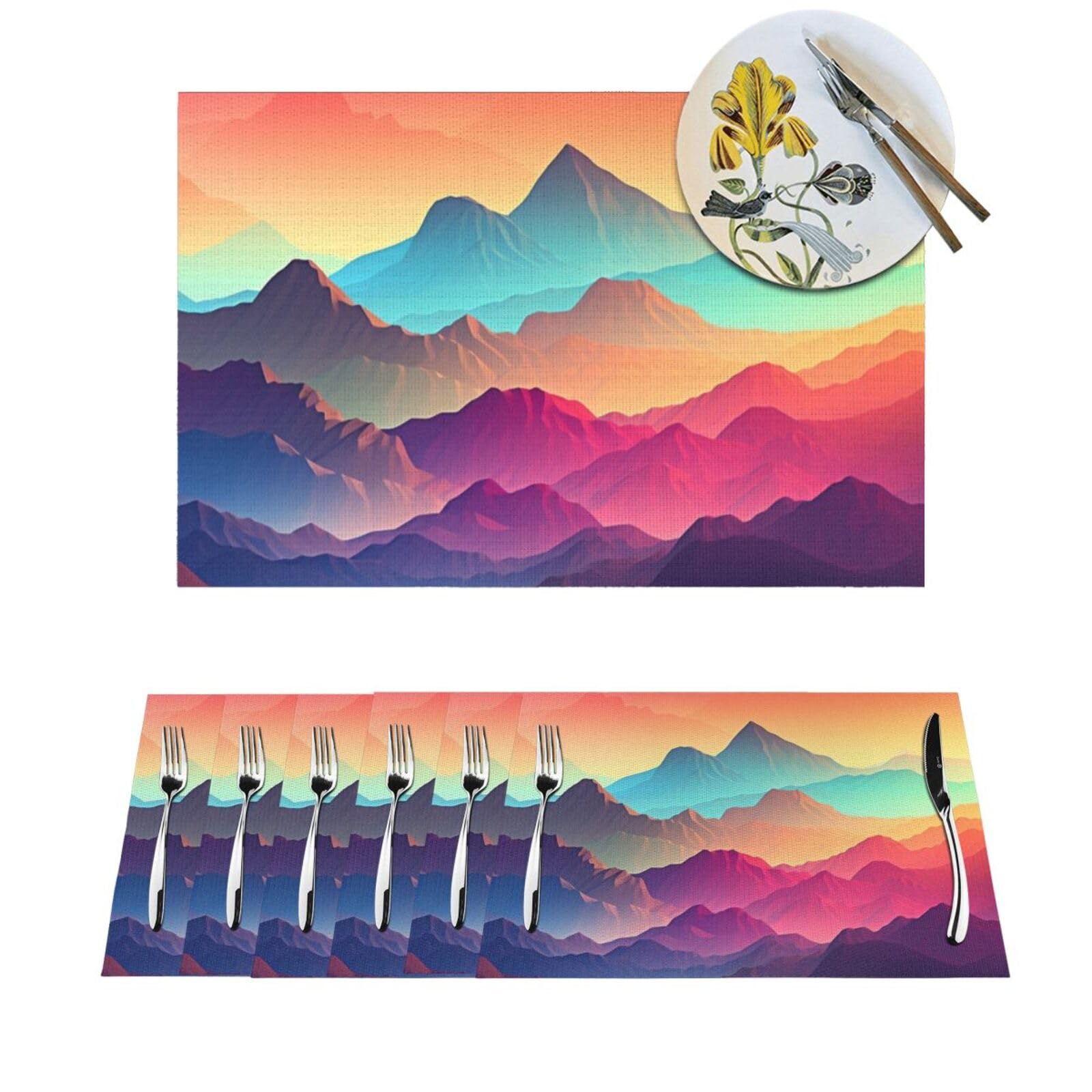 Sets de table thermorésistants et antidérapants en PVC lot de 4