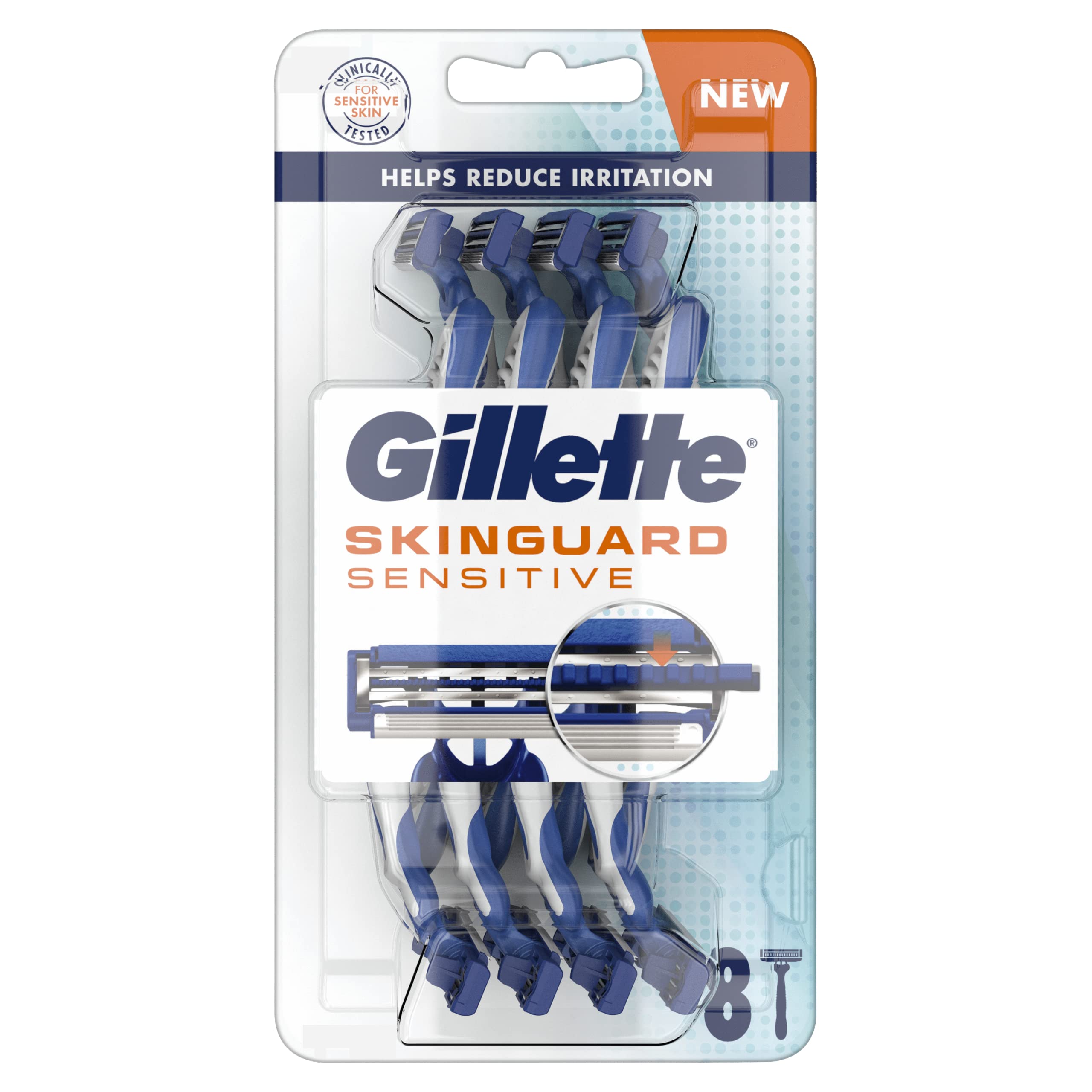 Gillette SkinGuard - Afeitadora desechable para pieles sensibles (8 unidades)