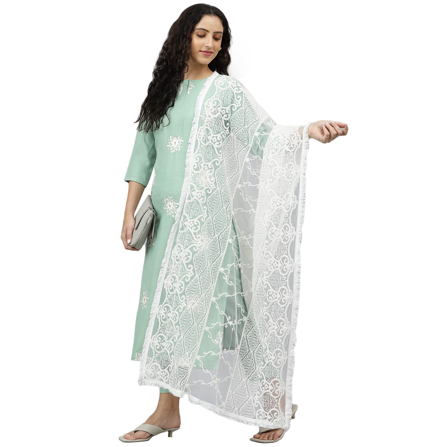 GoSriKi Women Kurta, Pant & Dupatta