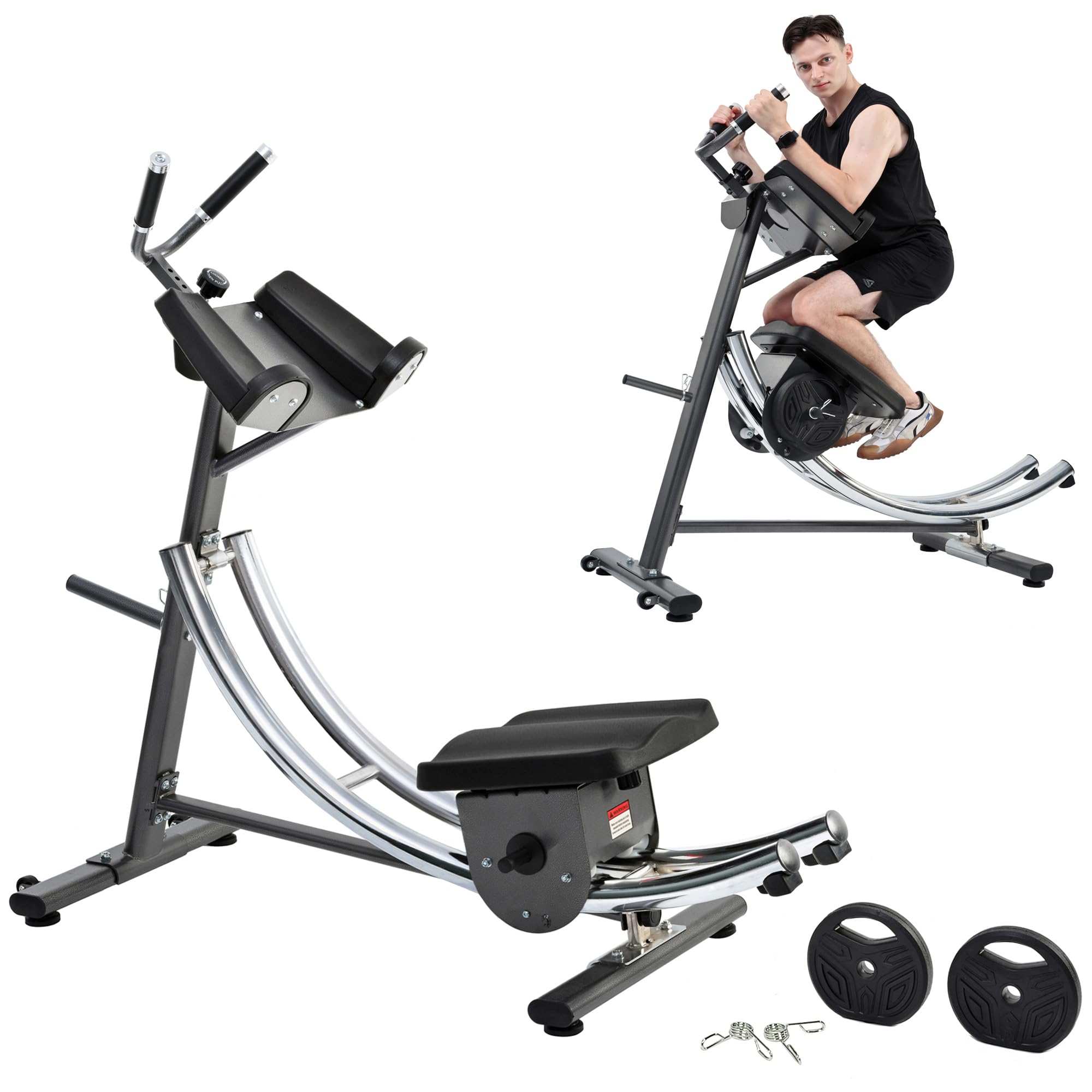 steelway 2025 Abdominal Exercise Machine for Commercial Use, Side Shaper Ab Machine Exercise Equipment, Foldable Abdominal Crunch Coaster for Home Use