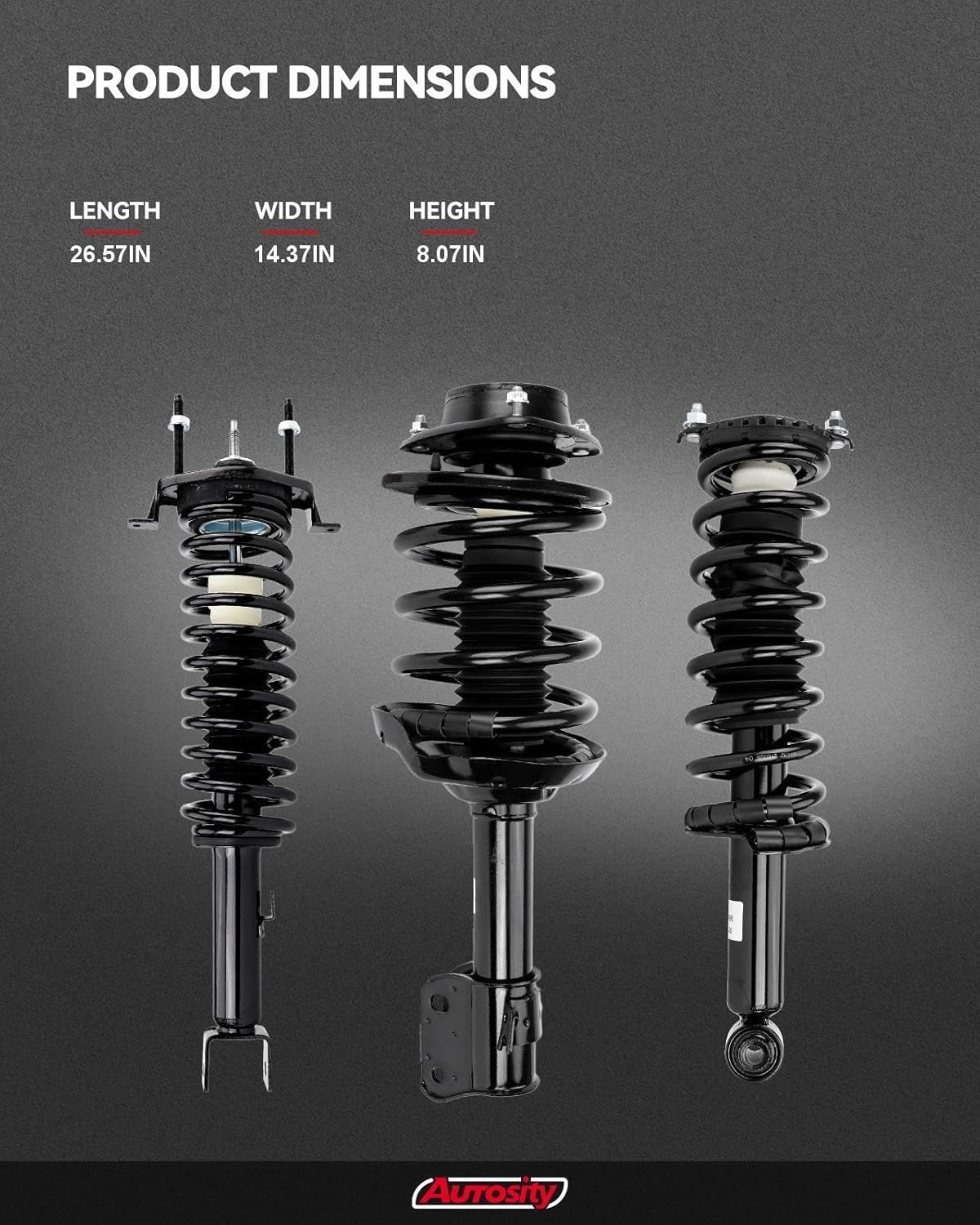 Front Shock Struts Replacement Complete Assembly Pair Fit for Volvo S40 2004-2011, Volvo C70 2008-2013, Volvo C30 2008-2013, Volvo V50 2005-2011 172315/172316