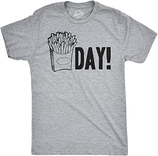 Mens Fry Day Friday T Shirt Funny Fast Food French Fry Weekend TGIF Tee