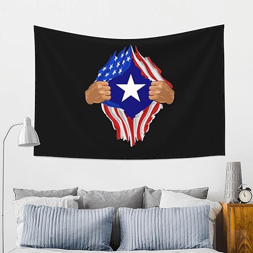 Miniatura 5 de IMEEGIEN Hand Tear Bonnie Blue Flag Tapestry Wall Hanging 60x40 Inches Home Decoration For Bedroom Living Room Dorm Decor Wall Art