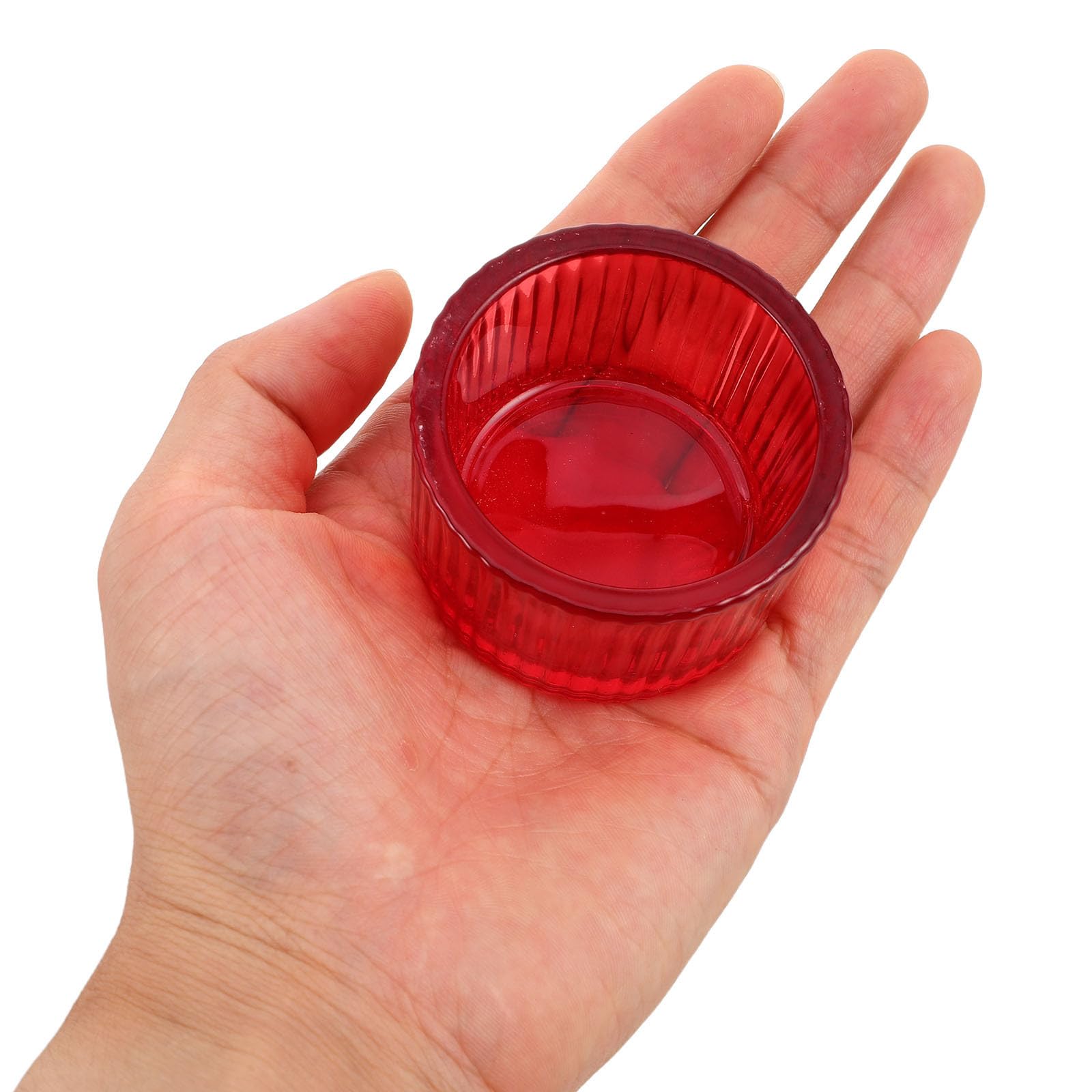 PRETYZOOM 24 Piezas Portavelas Flotantes de Vidrio Rojo para Velas de Té